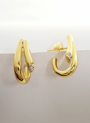 Brinco Em Ouro 18k